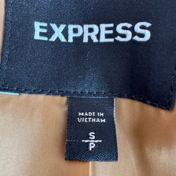 Express Women’s Camel Hooded Soft Wool-Blend Coat Size Small - Picture 13 of 15